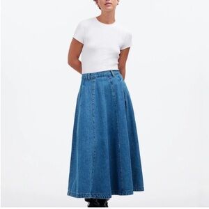 Madewell | Blue A-Line Denim Skirt